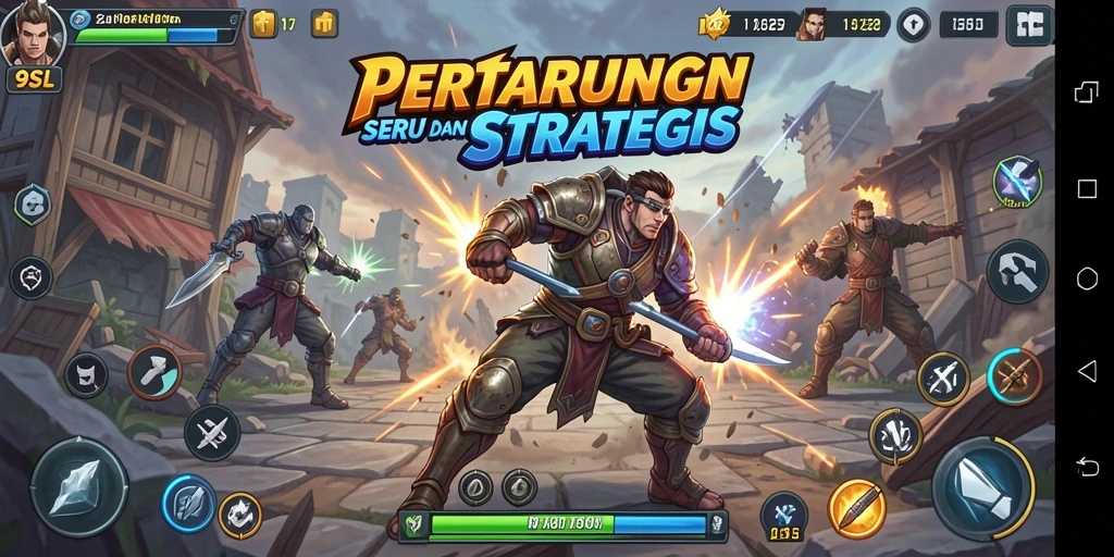 Tampilan pertarungan epik dalam game Fighting 9SL.