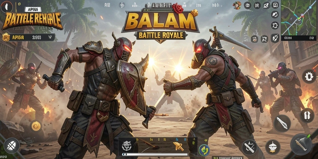 Tampilan screenshot gameplay seru di API66 dengan aksi Battle Royale.