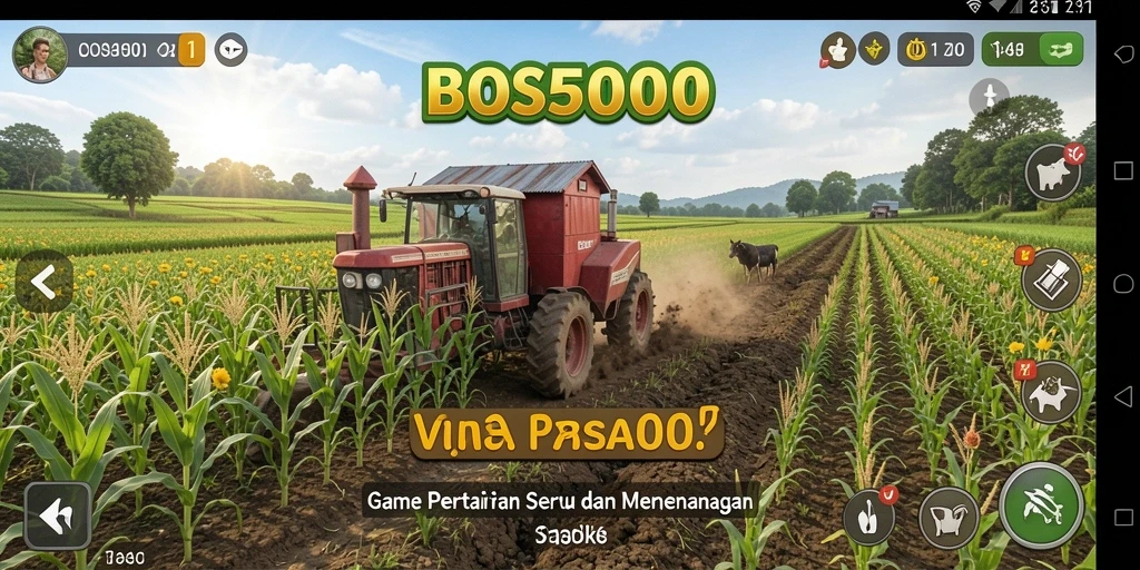 Tampilan gameplay BOS5000 yang menakjubkan dan penuh warna.
