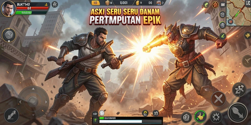 Tampilan gameplay BUKTI4D yang intens dan beraksi.