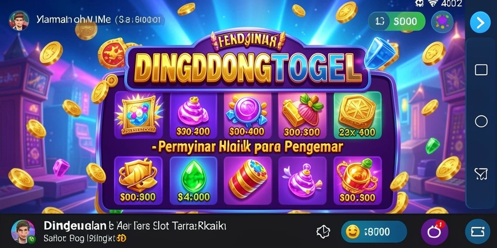 Tampilan gameplay DINGDONGTOGEL yang menarik dan penuh warna.