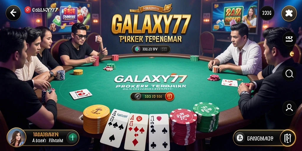 Tampilan gameplay Poker GALAXY77 dengan grafis yang menawan.