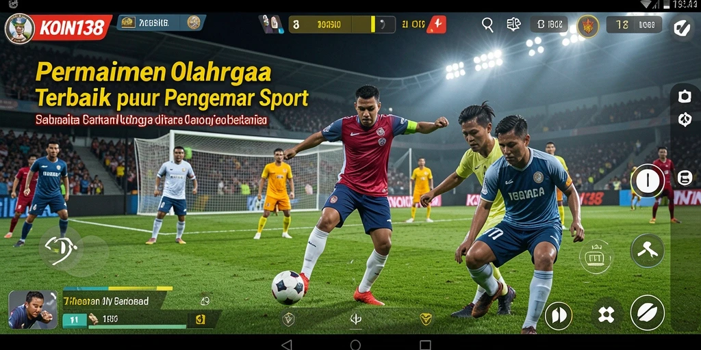 Screenshot gameplay KOIN138 menampilkan aksi olahraga yang mendebarkan.