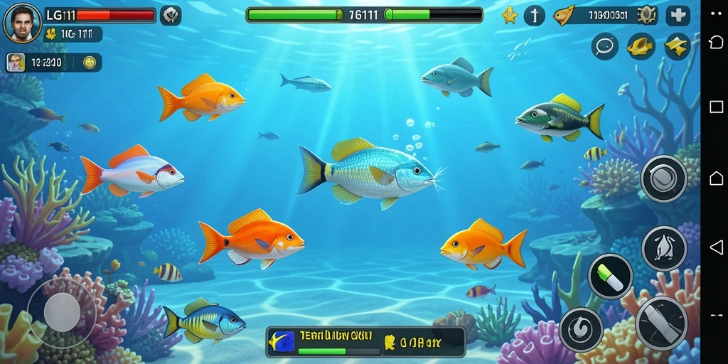 Screenshot menampilkan aksi seru menembak ikan di LG111.