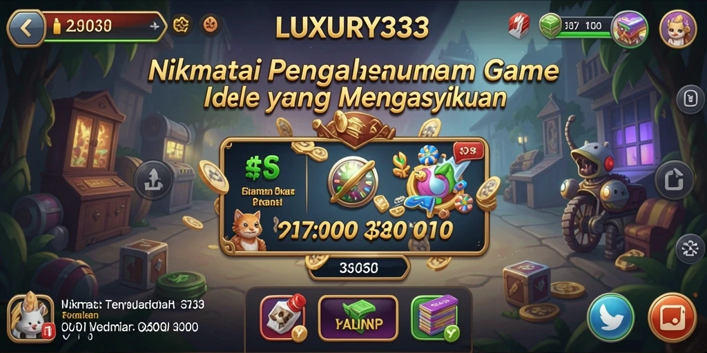 Screenshot utama gameplay <strong>LUXURY333</strong> yang menunjukkan momen seru saat mengumpulkan kekayaan.
