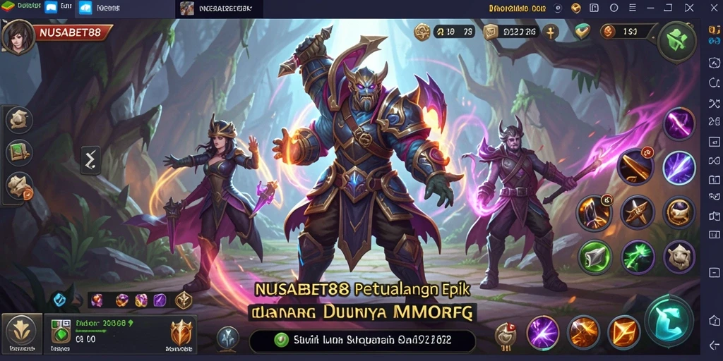 Screenshot gameplay NUSABET88 menampilkan aksi seru dalam pertempuran epik.