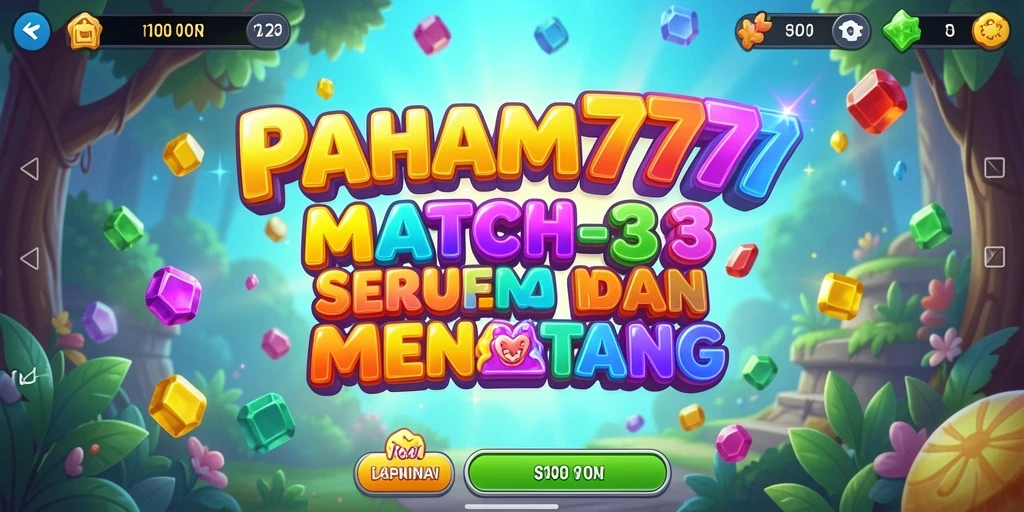 Screenshot menampilkan gameplay seru dari PAHAM777 dengan objek berwarna-warni.