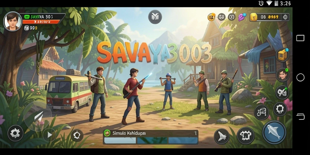 Tampilan gameplay SAVAYA303 dengan interaksi karakter yang menarik.