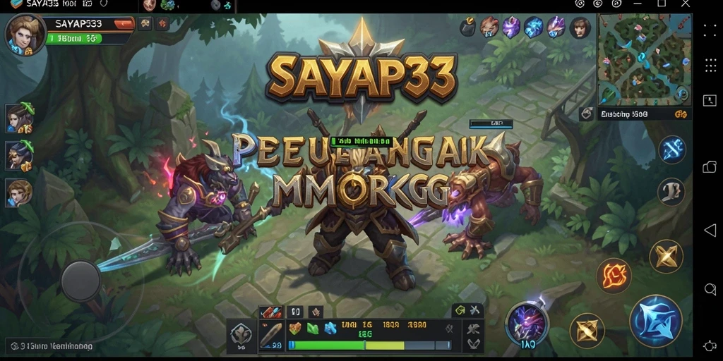 Tampilan gameplay <strong>SAYAP33</strong> dengan karakter dan pertempuran seru.