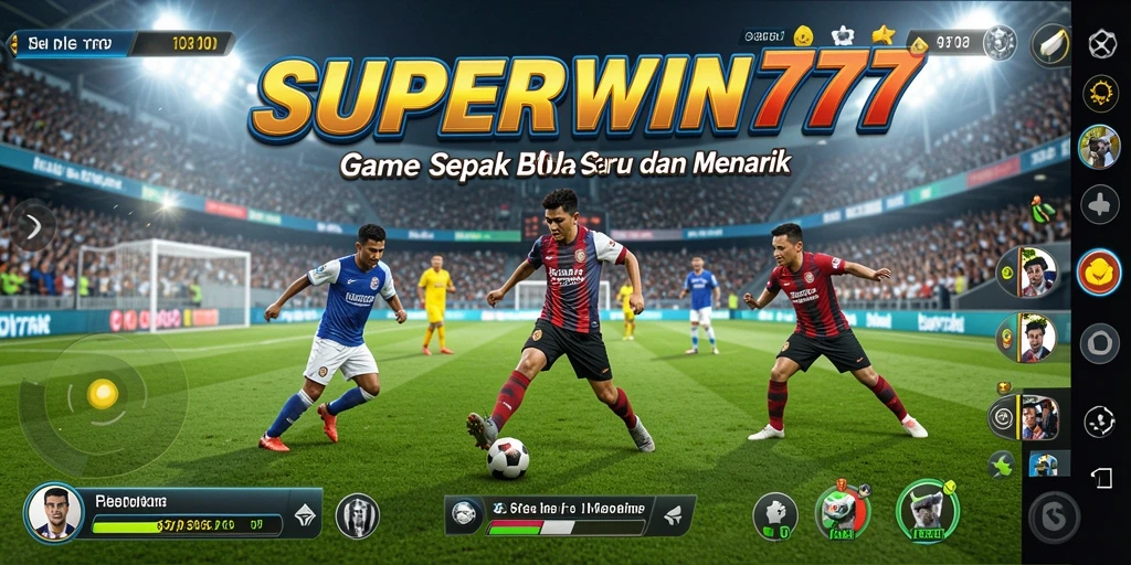 Tampilan gameplay menarik dari permainan sepak bola SUPERWIN777.