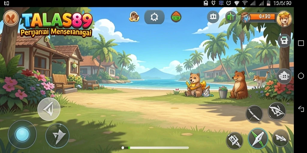 Tampilan gameplay TALAS89 yang menarik dan penuh warna.